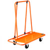 VEVOR Drywall Cart Dolly, 1800 lbs Load Capacity, Steel Panel Dolly with 4 Swivel Casters, Durable & Long-lasting, Panel Truck Cart with Tie-Down Strap for Plywood, Plasterboard, Glass, Orange