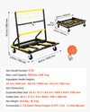 VEVOR Drywall Cart Dolly, 1800 lbs Load Capacity, Steel Panel Dolly with 4 Swivel Casters & Expandable Deck, Foldable Panel Truck Cart with Tie-Down Strap for Handling Plywood, Plasterboard, Glass