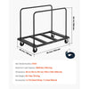 VEVOR Drywall Cart Dolly, 1800 lbs Load Capacity, Steel Panel Truck Cart with 5 inch Swivel Casters, Lumber Drywall Dolly with Tie-Down Strap & 2 Side Handrails for Factory, Warehouse, Garage, Black
