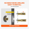 VEVOR Entry Door Locksets with Deadbolt, 5 Pack Satin Nickel Entry Lever and Single Cylinder Deadbolt, Keyed Alike Combo Pack, Fit for 1-3/8" to 1-3/4" Door Thickness, for Entrance and Front Door