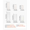 VEVOR Pillar Candles and Glass Vases Set 36 Pcs, Clear Cylinder Hurricane Candle Holders for Wedding Centerpieces, Tall Vase for Table Decor, Wedding Party, Thanksgiving,White (2.56" x 4.7",5.9",7.9")