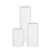 VEVOR Pillar Candles and Glass Vases Set 36 Pcs, Clear Cylinder Hurricane Candle Holders for Wedding Centerpieces, Tall Vase for Table Decor, Wedding Party, Thanksgiving,White (2.56" x 4.7",5.9",7.9")