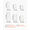 VEVOR Pillar Candles and Glass Vases Set 120 Pcs, Clear Cylinder Hurricane Candle Holders for Wedding Centerpieces, Tall Vase for Table Decor, Wedding Party,Thanksgiving,White (2.56" x 4.7",5.9",7.9")