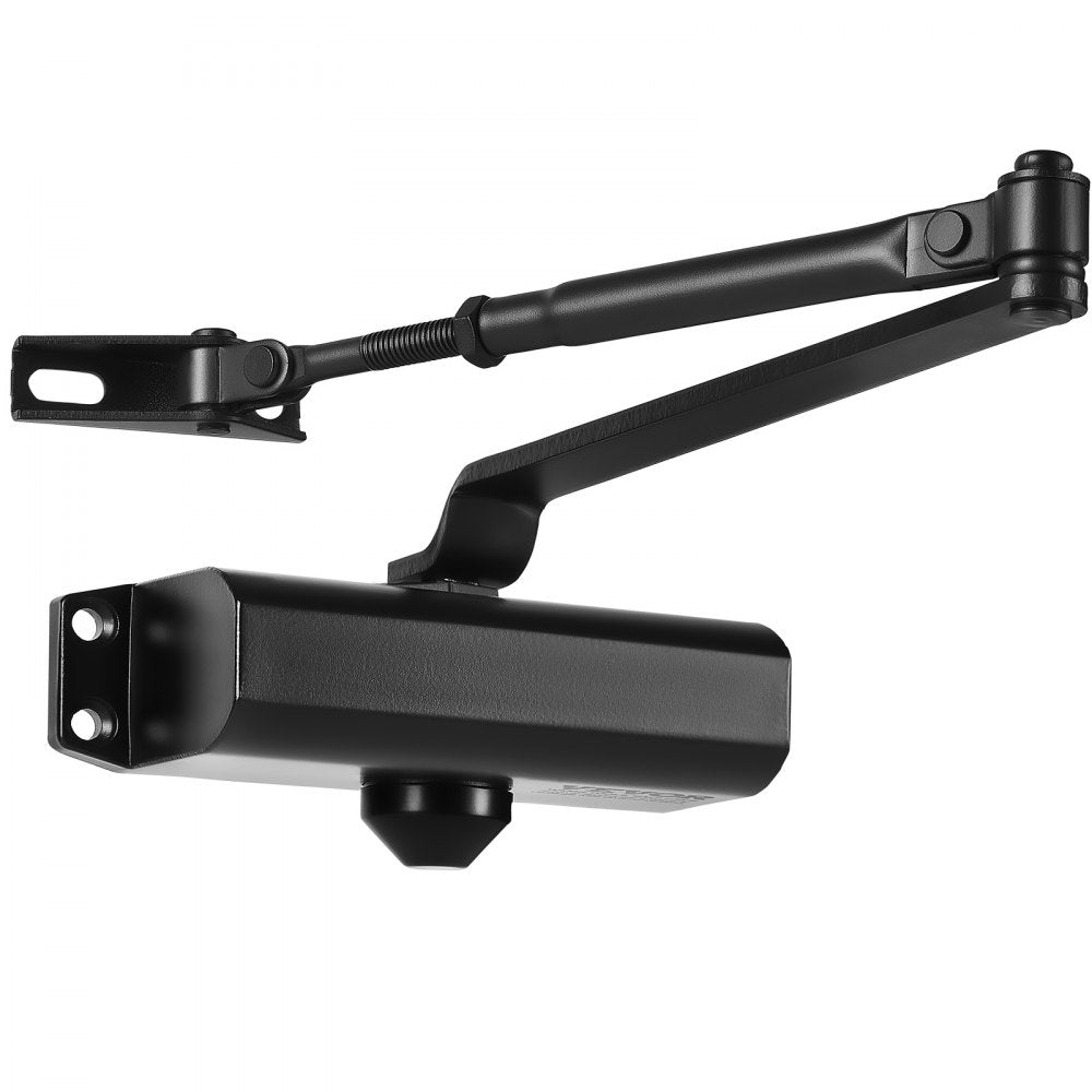 VEVOR Door Closer, Automatic Door Closer Commercial or Residential Use for Door Weights 100 Lbs, Adjustable Size Hydraulic Buffer Door Closers Heavy Duty Cast Aluminum Body, Easy Install, Black