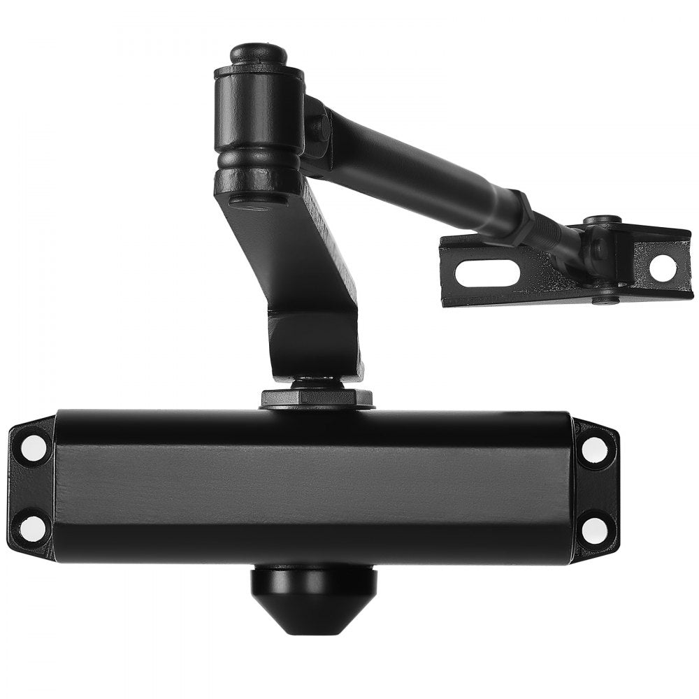 VEVOR Door Closer, Automatic Door Closer Commercial or Residential Use for Door Weights 100 Lbs, Adjustable Size Hydraulic Buffer Door Closers Heavy Duty Cast Aluminum Body, Easy Install, Black