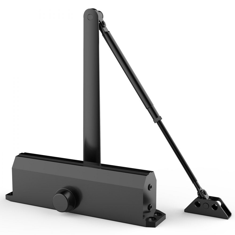 VEVOR Door Closer, Automatic Door Closer Commercial or Residential Use for Door Weights 330 Lbs, Adjustable Size Hydraulic Buffer Door Closers Heavy Duty Cast Aluminum Body, Easy Install, Black
