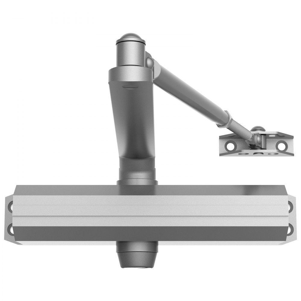 VEVOR Door Closer, Automatic Door Closer Commercial or Residential Use for Door Weights 330Lbs, Adjustable Size Hydraulic Buffer Door Closers Heavy Duty Cast Aluminum Body, Easy Install, Silver