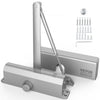 VEVOR Door Closer, Automatic Door Closer Commercial or Residential Use for Door Weights 330Lbs, Adjustable Size Hydraulic Buffer Door Closers Heavy Duty Cast Aluminum Body, Easy Install, Silver