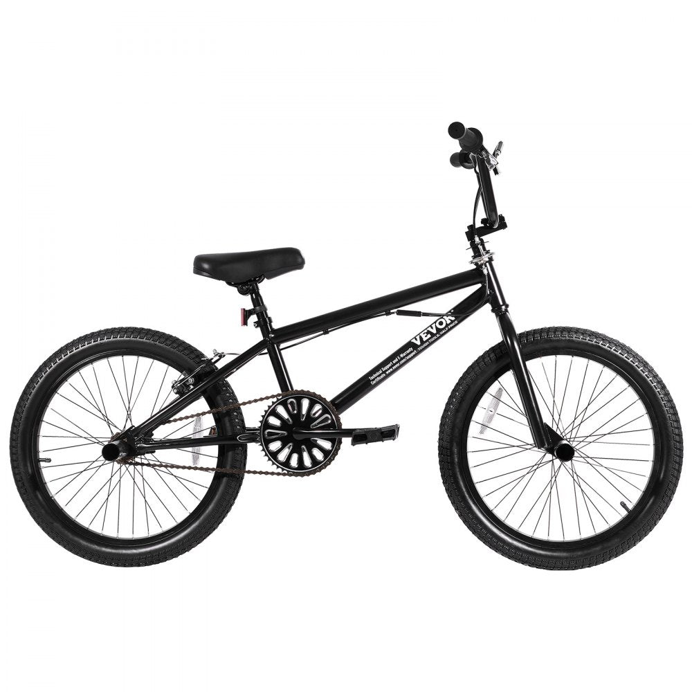 VEVOR BMX Bike, 20-Inch Wheel Freestyle Bike, BMX Race Bike with 360° Rotor and 4 Pegs, Beginner-Level BMX to Advanced Riders, BMX Bicycles for Teen Adult Men Women, Durable Hi-Ten Steel Frame