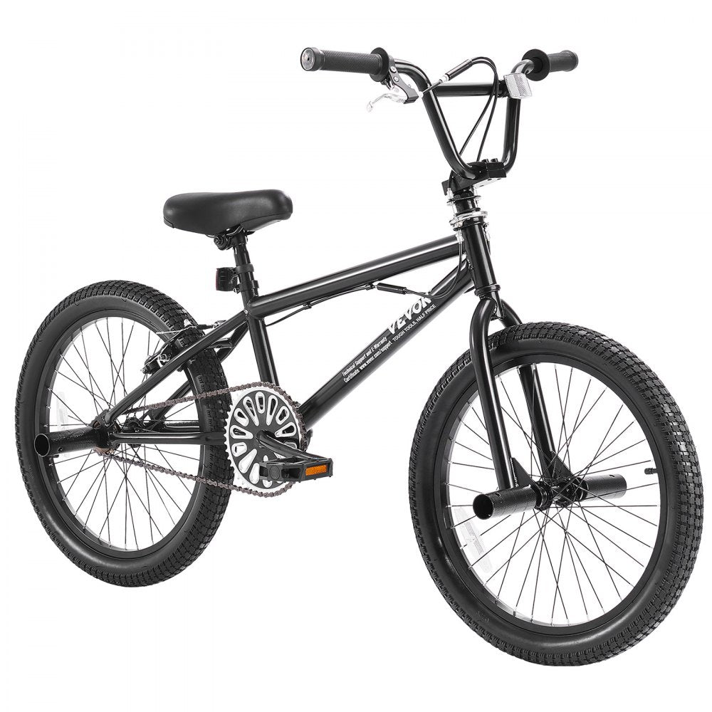 VEVOR BMX Bike, 20-Inch Wheel Freestyle Bike, BMX Race Bike with 360° Rotor and 4 Pegs, Beginner-Level BMX to Advanced Riders, BMX Bicycles for Teen Adult Men Women, Durable Hi-Ten Steel Frame
