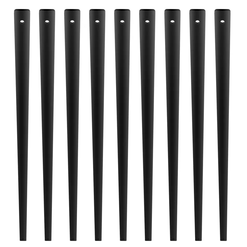 VEVOR Staircase Metal Balusters, 32.28" x 1" x 0.2" Flat Aluminum Alloy Decorative Banister Spindles, 51 Pack Deck Baluster with Screws, Classic Hollow Deck Railing Satin Black Powder Coated for Porch