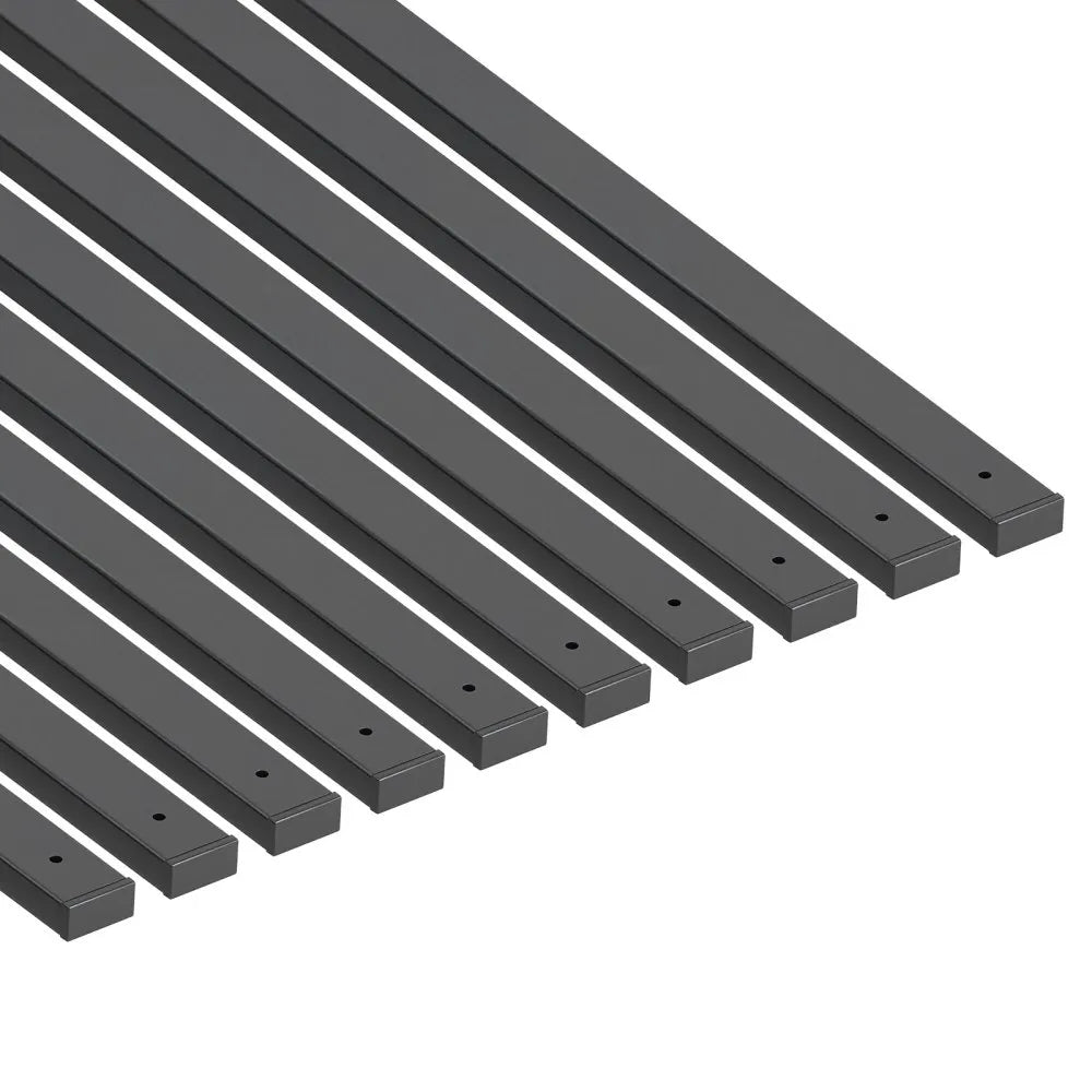 VEVOR 61 Pack Deck Balusters, 29.5 in Galvanized Steel Railing Spindles, Hollow Rectangle Metal Decking Stair Balusters with Pre-Drilled Hole, End Caps, Screws, for Deck, Porch & Stair Railing, Black