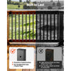 VEVOR 61 Pack Deck Balusters, 32.28 in Galvanized Steel Railing Spindles, Hollow Rectangle Metal Decking Stair Balusters with Pre-Drilled Hole, End Caps, Screws, for Deck, Porch & Stair Railing, Black