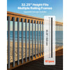 VEVOR 61 Pack Deck Balusters, 32.28 in Galvanized Steel Railing Spindles, Hollow Rectangle Metal Decking Stair Balusters with Pre-Drilled Hole, End Caps, Screws, for Deck, Porch & Stair Railing, Black