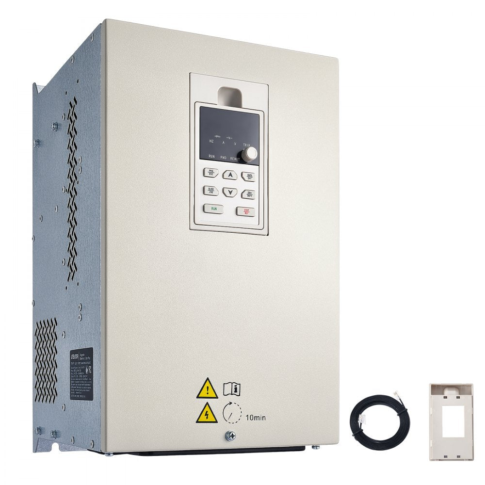 VEVOR 15HP 11KW 50A VFD, Single/3-Phase 220V Input to 3-Phase 220V Output, 0–2000Hz Variable Frequency Drive, Built-in PID for Constant Pressure Water Supply, Precision Motor Speed Control