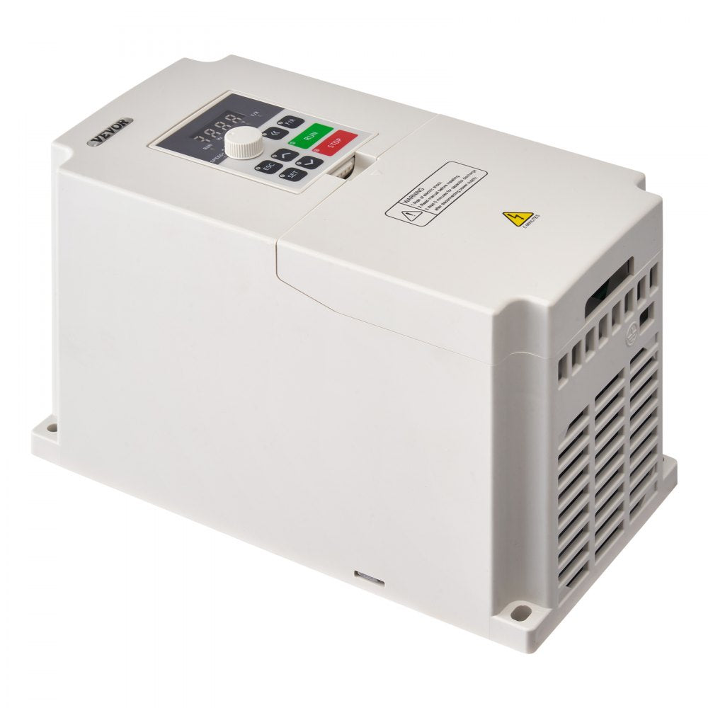 VEVOR Variable Frequency Drive, AC 220V Input 4KW Variable Frequency CNC Drive Inverter Converter, VFD 5.5HP 1 or 3 Phase Input, 3 Phase Output, CNC Motor Inverter Converter for Motor Speed Control