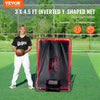 VEVOR Baseball And Softball Rebounder Net, 3.5 x 4.5 ft 2-in-1 Switch Hitter Pitch Trainer, PitchBack Baseball Pitching Return Trainer Nest, Bounce Back Net for Fielding/Throwing Practice