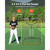 VEVOR Baseball Softball Rebounder Net 4 x 4.5 ft Pitch Back Trainer Target, 4 Adjustable Angles with Strike Zone, Steel Frame, Bounce Back Net for Pitching & Fielding Training, Return Practice