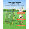 VEVOR Baseball Softball Rebounder Net 4 x 4.5 ft Pitch Back Trainer Target, 4 Adjustable Angles with Strike Zone, Steel Frame, Bounce Back Net for Pitching & Fielding Training, Return Practice