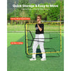 VEVOR Baseball Softball Rebounder Net 4 x 4.5 ft Pitch Back Trainer Target, 4 Adjustable Angles with Strike Zone, Steel Frame, Bounce Back Net for Pitching & Fielding Training, Return Practice