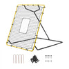 VEVOR Baseball Softball Rebounder Net 4 x 4.5 ft Pitch Back Trainer Target, 4 Adjustable Angles with Strike Zone, Steel Frame, Bounce Back Net for Pitching & Fielding Training, Return Practice