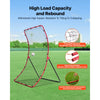 VEVOR Baseball Softball Rebounder Net 4 x 5.5 ft Pitch Back Trainer, 5 Adjustable Angles, Heavy-duty Steel Frame, All Angle Bounce Back Net for Pitching & Fielding Training Aid, Return Practice