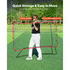 VEVOR Baseball Softball Rebounder Net 4 x 5.5 ft Pitch Back Trainer, 5 Adjustable Angles, Heavy-duty Steel Frame, All Angle Bounce Back Net for Pitching & Fielding Training Aid, Return Practice