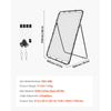 VEVOR Baseball Softball Rebounder Net 4 x 6 ft Pitch Back Trainer Target, 5 Adjustable Angles with Strike Zone, Steel Frame, Bounce Back Net for Pitching & Fielding Training, Return Practice