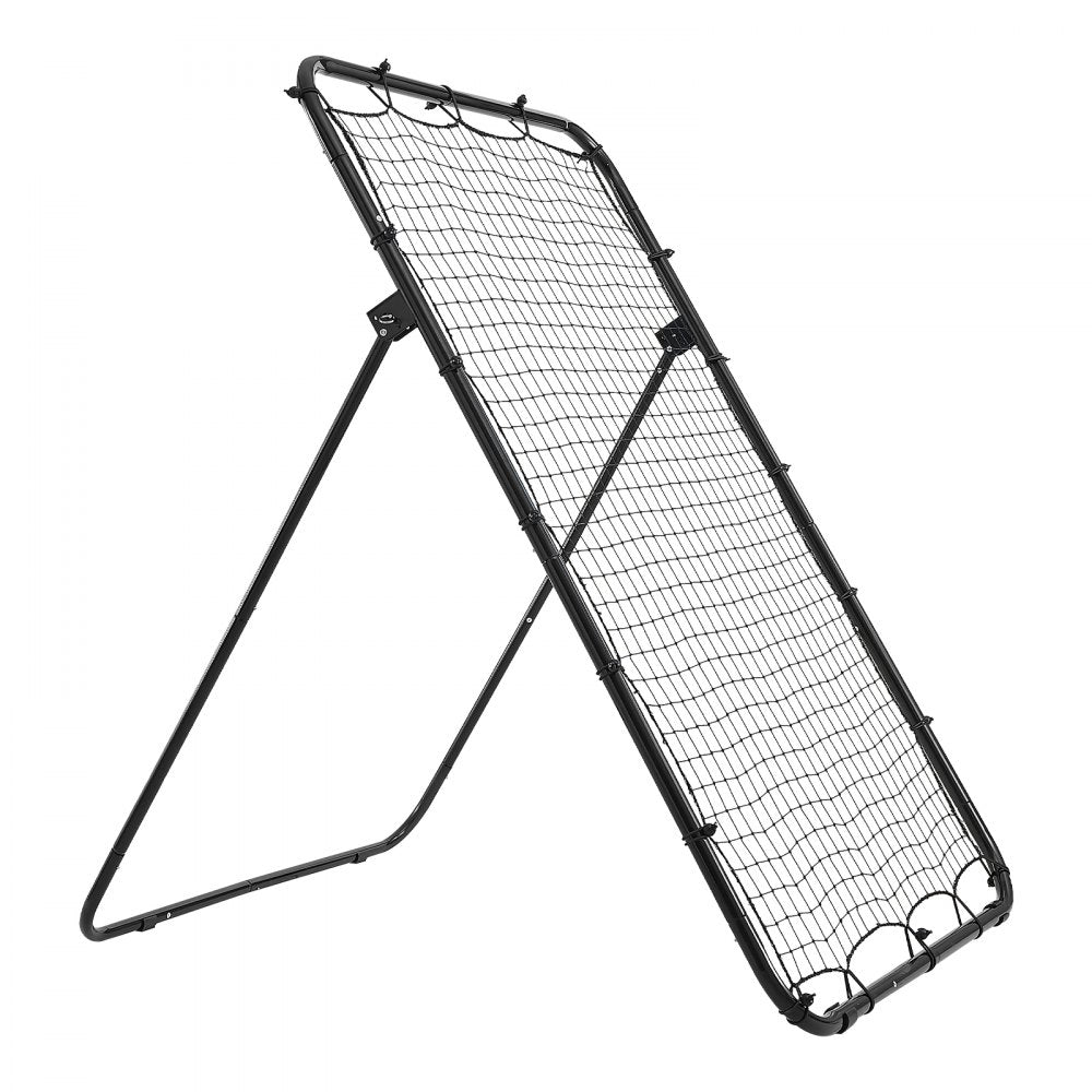 VEVOR Baseball Softball Rebounder Net 4 x 6 ft Pitch Back Trainer Target, 5 Adjustable Angles with Strike Zone, Steel Frame, Bounce Back Net for Pitching & Fielding Training, Return Practice
