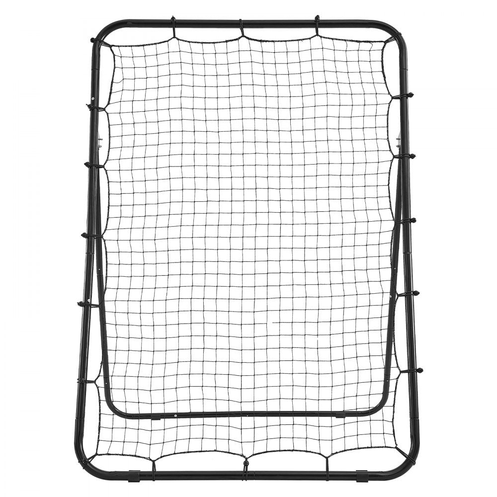 VEVOR Baseball Softball Rebounder Net 4 x 6 ft Pitch Back Trainer Target, 5 Adjustable Angles with Strike Zone, Steel Frame, Bounce Back Net for Pitching & Fielding Training, Return Practice