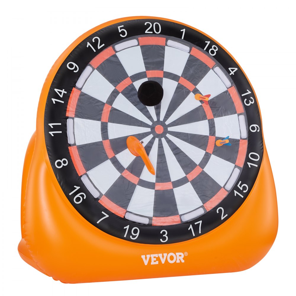 VEVOR Inflatable Soccer Dart Board, over 6 ft High Giant Soccer Dart Board with 4 Kick Balls 6 Darts 6 Axe & Air Pump, 3-Min Setup, Ideal for Giant Yard Games, Giant Kick Darts Game, Soccer Dart Game