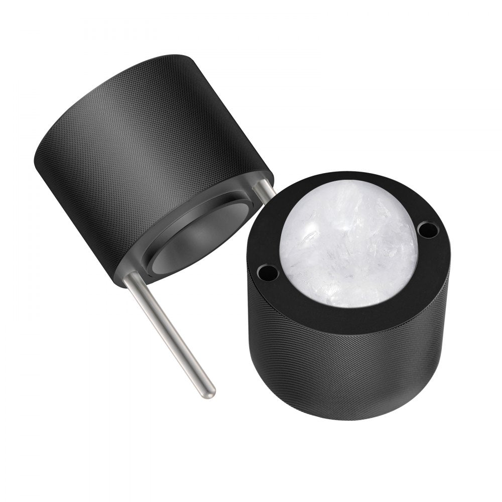 VEVOR Ice Ball Press Kit, Aviation Aluminum Ice Press with Ice Block Mold, Large Mat, Tong, Drip Tray, One Glass, Round Ice Ball Maker 2.4"/60 mm Ice Sphere, for Whiskey, Cocktail on Party & Holiday