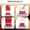 VEVOR Ice Ball Press, 2.4" Ice Ball Maker, Aircraft Al Alloy Ice Ball Press Kit for 60mm Ice Sphere, Ice Press with Tong and Drip Tray, for Whiskey, Cocktail, Bourbon, Scot on Party & Holiday, Red