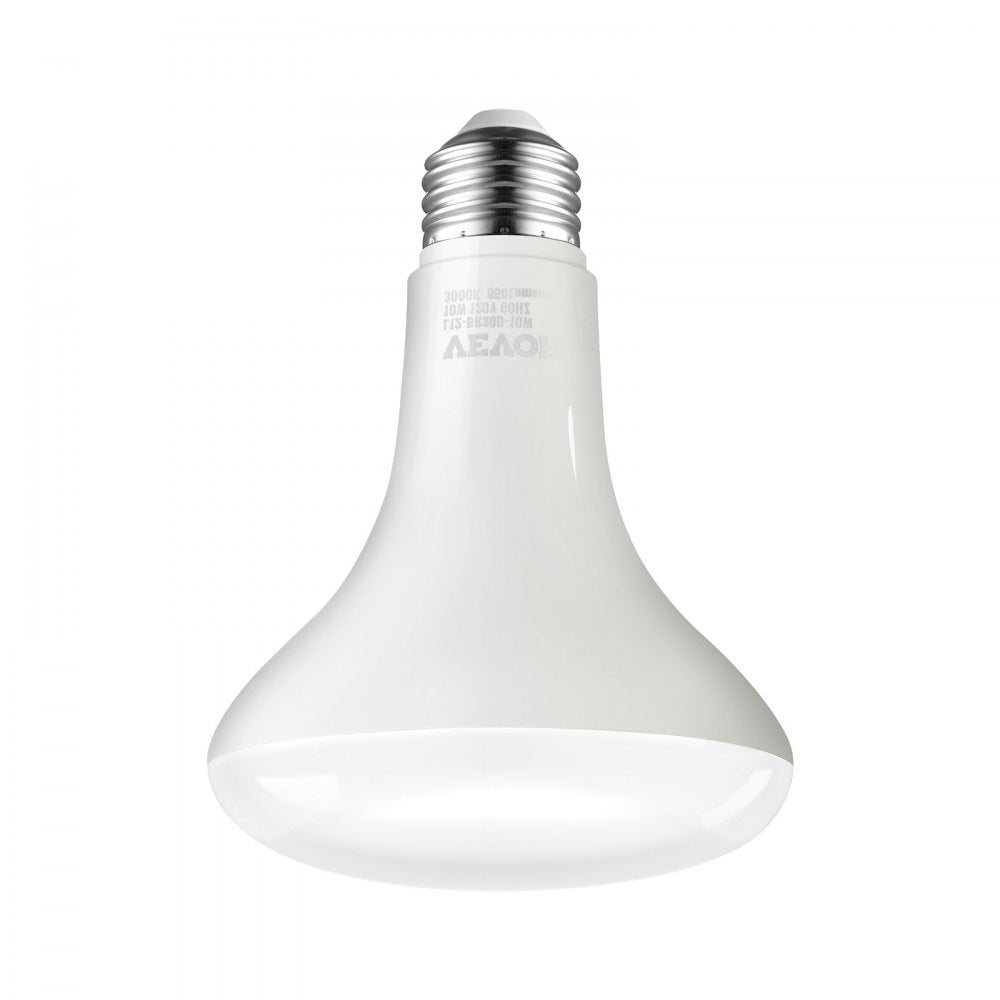 VEVOR BR30 Flood Light Bulb, 12 Pack LED Indoor Flood Lights, 850 Lumens LED Flood Light Bulbs, E26 Standard Base, 3000K Warm Light, 15,000 Hour Lifetime, Stepless Dimmable Recessed Can Light Bulbs