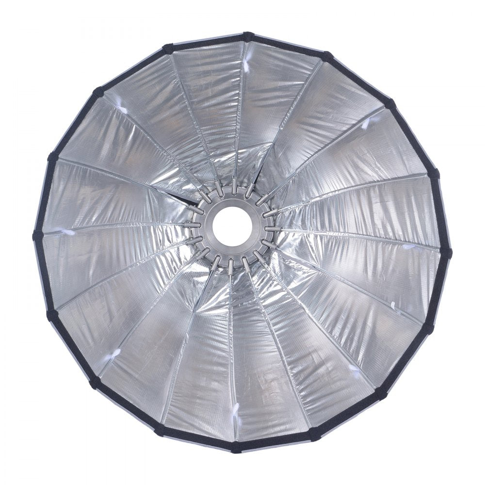 VEVOR Parabolic Softbox, 33 in / 850 mm, Quick Release and Quick Fold, Lightweight and Portable, Universal Bowens Mount, 4 Lighting Effects, Fits for Professionoal Photography, Daily Filming