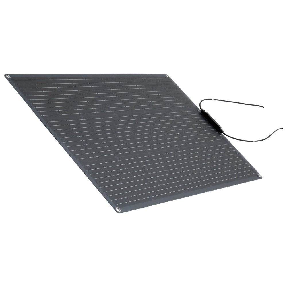 VEVOR Flexible Solar Panel, 100W Semi-Flexible Bendable Monocrystalline Solar Panel, 23% Efficiency Mono Off-Grid Charger with MC4 Output, IP67 Waterproof for Marine RV Car Cabin Curved Surfaces