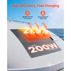 VEVOR Flexible Solar Panel, 200W Semi-Flexible Bendable Monocrystalline Solar Panel, 21.9% Efficiency Mono Off-Grid Charger with MC4 Output, IP67 Waterproof for Marine RV Car Cabin Curved Surfaces