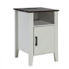 VEVOR Farmhouse End Table Set of 2, Nightstand with Charging Station, 3 Tiers Side Table with Storage Cabinet, End Table with USB Ports and Outlets, Ideal for Living Room, Bedroom, Office, White