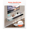 VEVOR Floating TV Stand, 55 in Wall Mount Entertainment Center with Cable Hole, Modern Floating TV Shelf with Storage Cabinet, Particle Board Console for DVD Player, Cable Box, Game Console, White