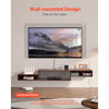 VEVOR Floating TV Stand, 70" Wall Mount Entertainment Center with Power Outlet & Cable Hole, Modern Floating TV Shelf with Storage Cabinet for DVD Player, Cable Box, Game Console, TV Accessory, Wood
