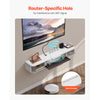 VEVOR Floating TV Stand, 47 in Wall Mount Entertainment Center with Cable Hole, Modern Floating TV Shelf with Storage Cabinet, Particle Board Console for DVD Player, Cable Box, Game Console, White