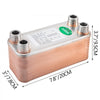 VEVOR Heat Exchanger 3\"x7.5\" 30 Plates Brazed Plate Heat Exchanger 316L 3/4\" MPT Heat Exchanger B12-30 Beer Wort Chiller for Hydronic Heating