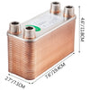 VEVOR Heat Exchanger 3\"x7.5\" 40 Plates Brazed Plate Heat Exchanger 316L 3/4\" MPT Heat Exchanger B3-12A Beer Wort Chiller for Hydronic Heating