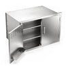 VEVOR Outdoor Kitchen Cabinet, 30"W x 20"H x 20"D, 3-Tier Storage Shelves, for BBQ Island Storage, Patio Bars and Grill Station, with Handle, Built-In BBQ Island Drawers Organize Cookware Accessories
