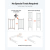 VEVOR Garden Arbor, 94.5 (H) x 126 (W) x 15.8 (D) in Metal Archway, Sturdy Outdoor Trellis Arch with Stakes, Easy to Assemble, Pergola Arbor for Plant Climbing Yard Lawn Wedding Party Decoration