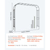 VEVOR Garden Arbor, 94.5 (H) x 126 (W) x 15.8 (D) in Metal Archway, Sturdy Outdoor Trellis Arch with Stakes, Easy to Assemble, Pergola Arbor for Plant Climbing Yard Lawn Wedding Party Decoration