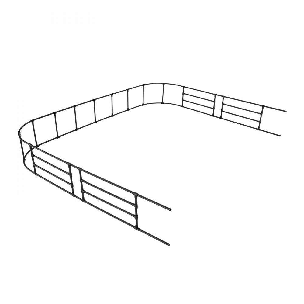 VEVOR Garden Arbor, 94.5 (H) x 126 (W) x 15.8 (D) in Metal Archway, Sturdy Outdoor Trellis Arch with Stakes, Easy to Assemble, Pergola Arbor for Plant Climbing Yard Lawn Wedding Party Decoration