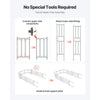 VEVOR Garden Arbor, 94.5 (H) x 59 (W) x 15.8 (D) in Metal Archway, Sturdy Outdoor Trellis Arch with Stakes, Easy to Assemble, Pergola Arbor for Plant Climbing Yard Lawn Wedding Party Decoration