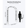 VEVOR Garden Arbor, 94.5 (H) x 59 (W) x 15.8 (D) in Metal Archway, Sturdy Outdoor Trellis Arch with Stakes, Easy to Assemble, Pergola Arbor for Plant Climbing Yard Lawn Wedding Party Decoration