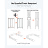 VEVOR Garden Arbor, 94.5 (H) x 98.5 (W) x 15.8 (D) in Metal Archway, Sturdy Outdoor Trellis Arch with Stakes, Easy to Assemble, Pergola Arbor for Plant Climbing Yard Lawn Wedding Party Decoration